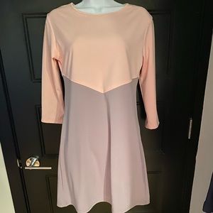 Peach and Gray Dress with  3/4 sleeves